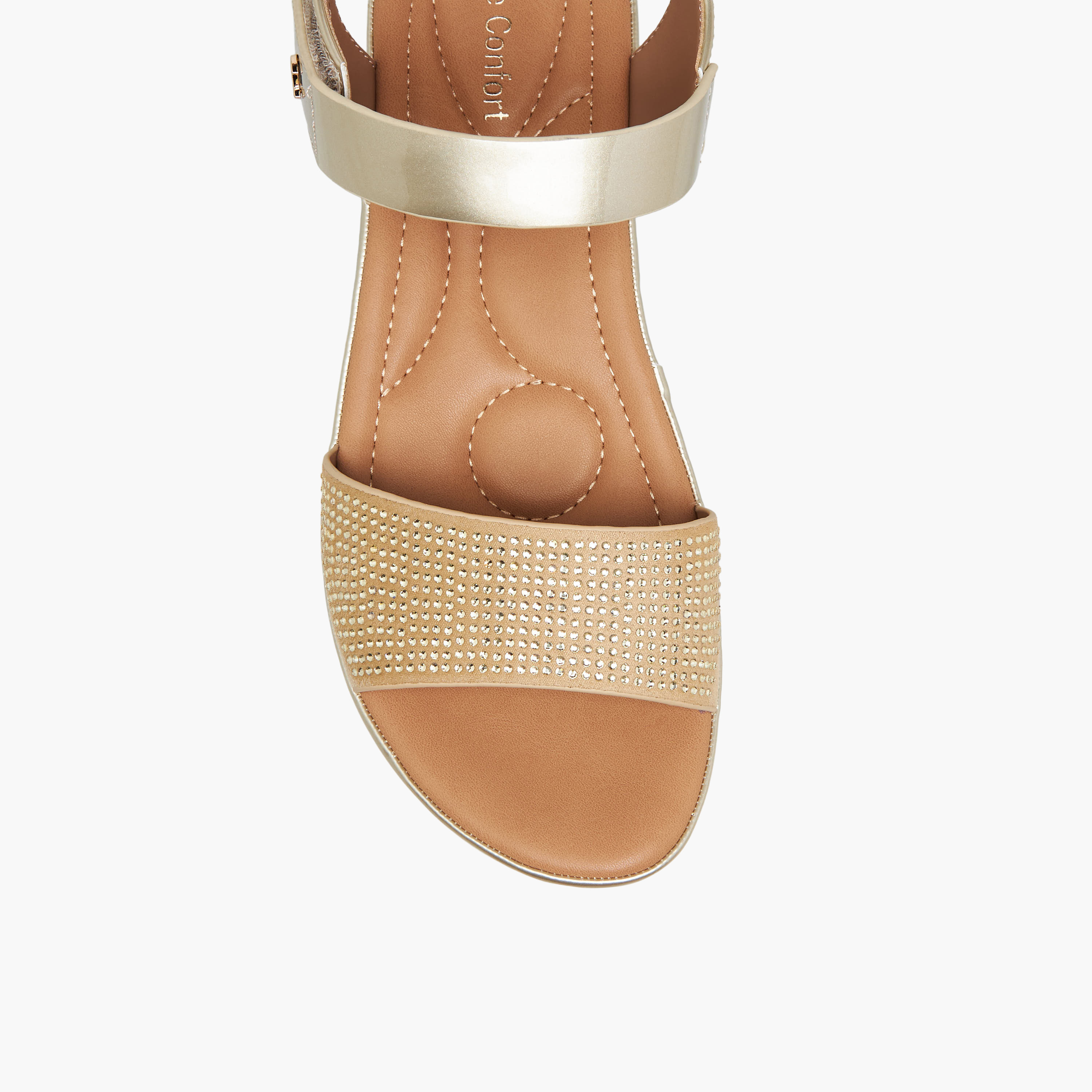 Le Confort Women Embellished Wedge Heel Sandals-women-shoes-sandals-heeled-image-4