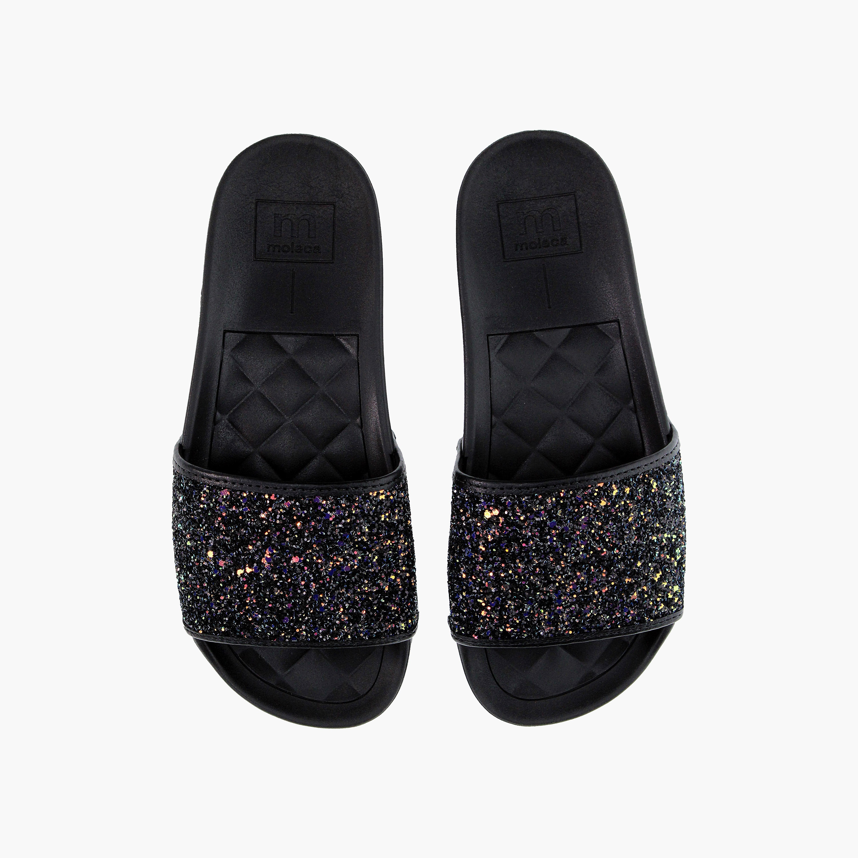 Moleca by Geoomnii Women's Glitter Detail Slides | 5414-107-12781         -women-shoes-sandals-flats-image-10