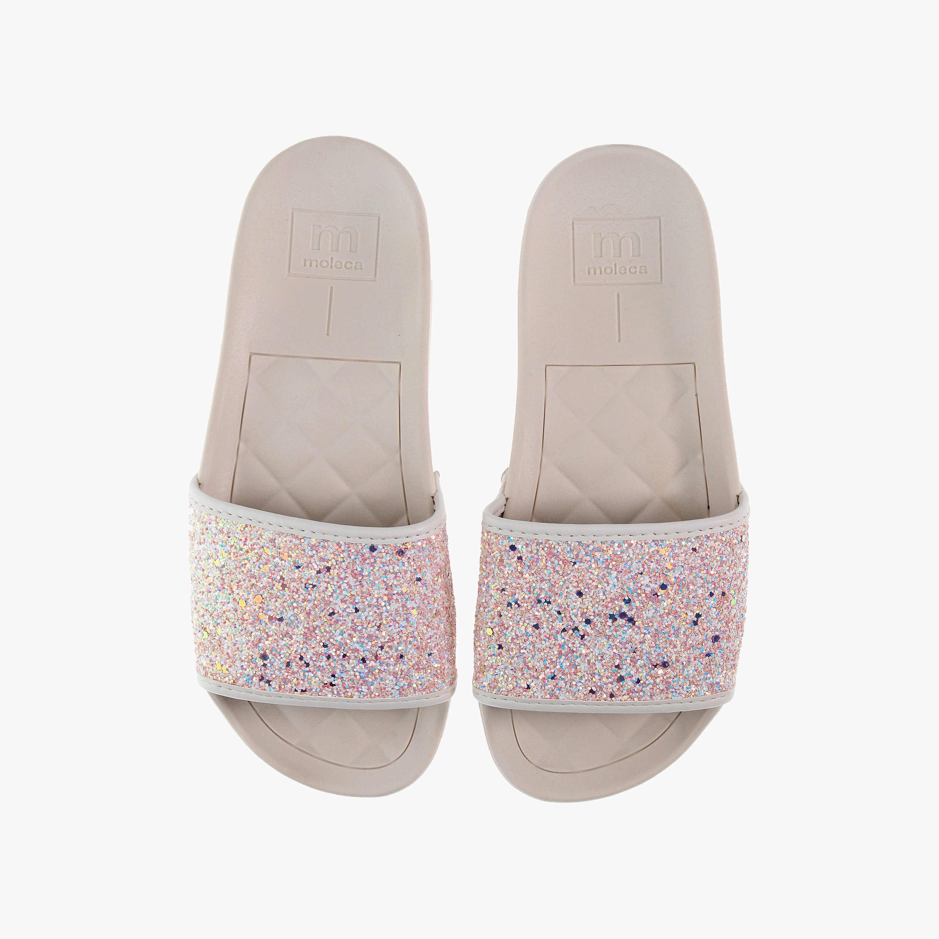 Moleca by Geoomnii Women's Glitter Detail Slides | 5414-107-12781         -women-shoes-sandals-flats-image-5