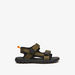 Juniors Textured Back Strap Sandals with Hook and Loop Closure-Boy%27s Sandals-thumbnail-0