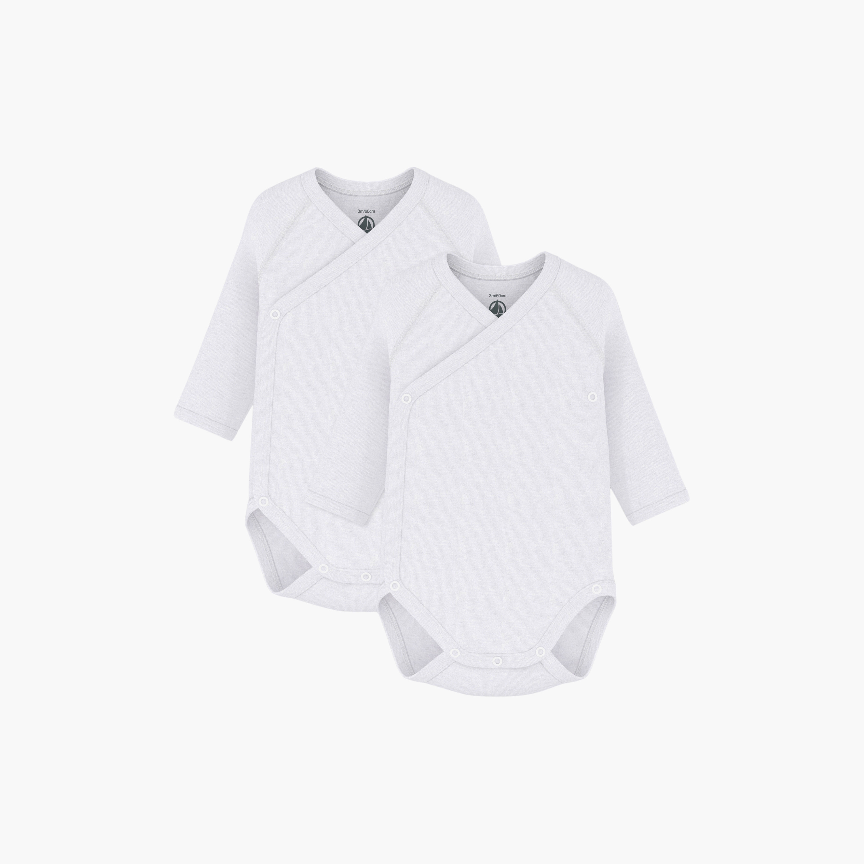 طقم بودي سوت سادة بأكمام طويلة (قطعتان) من بيتيت باتو-baby-boys-clothing-bodysuits-image-1