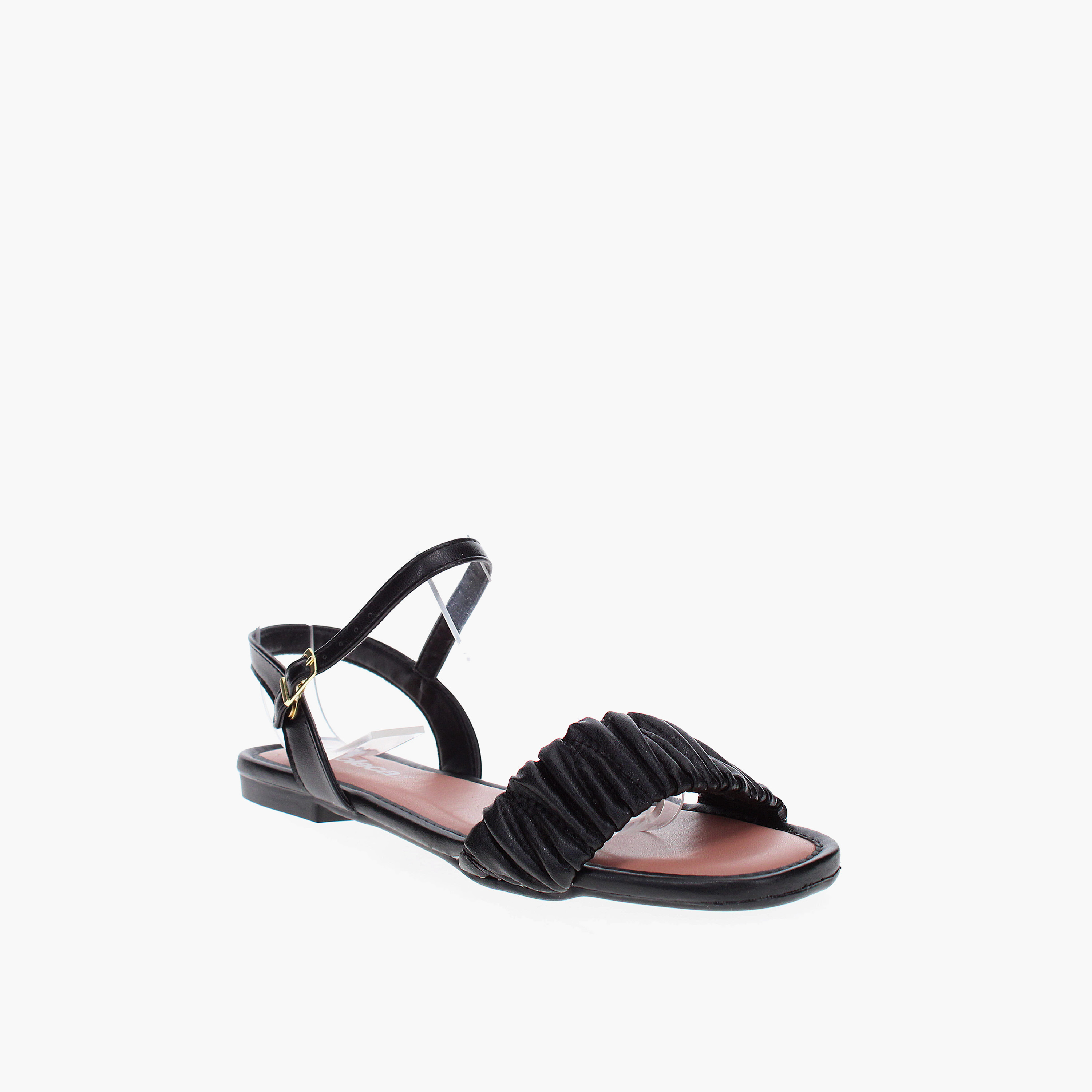 MOLECA by Geoomnii Women's Buckle Sil Slide Sandals          -women-shoes-sandals-flats-image-1