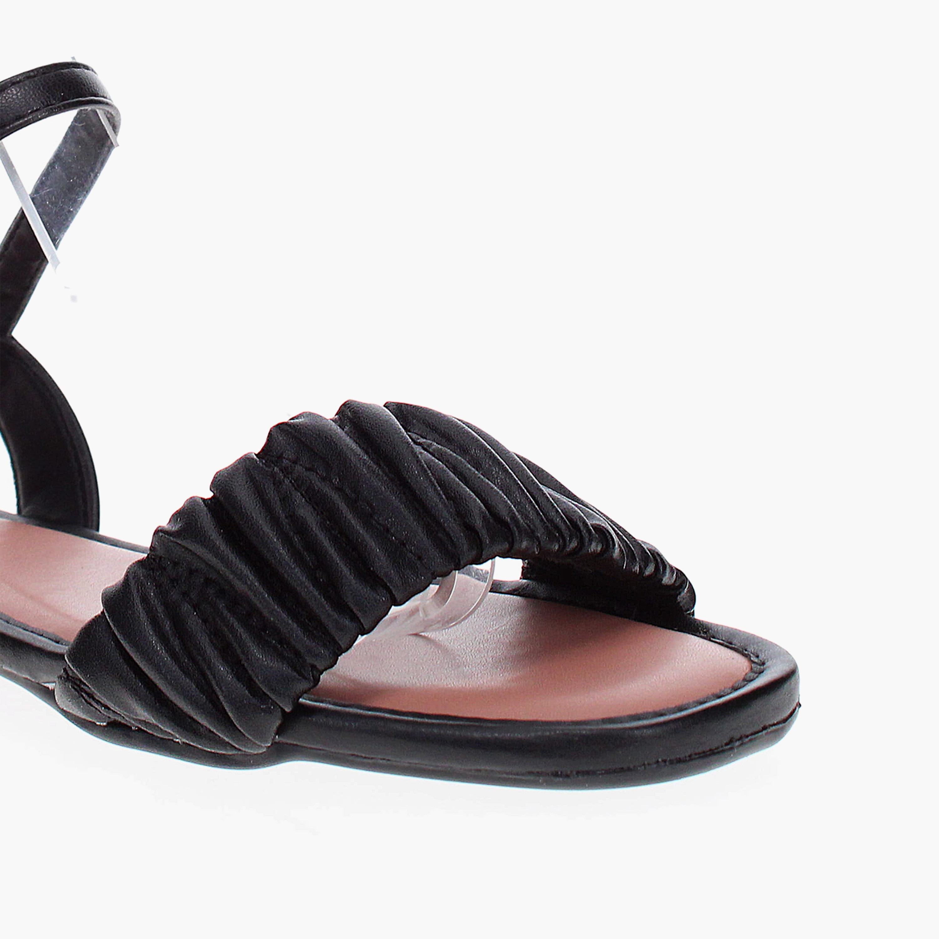 MOLECA by Geoomnii Women's Buckle Sil Slide Sandals          -women-shoes-sandals-flats-image-2
