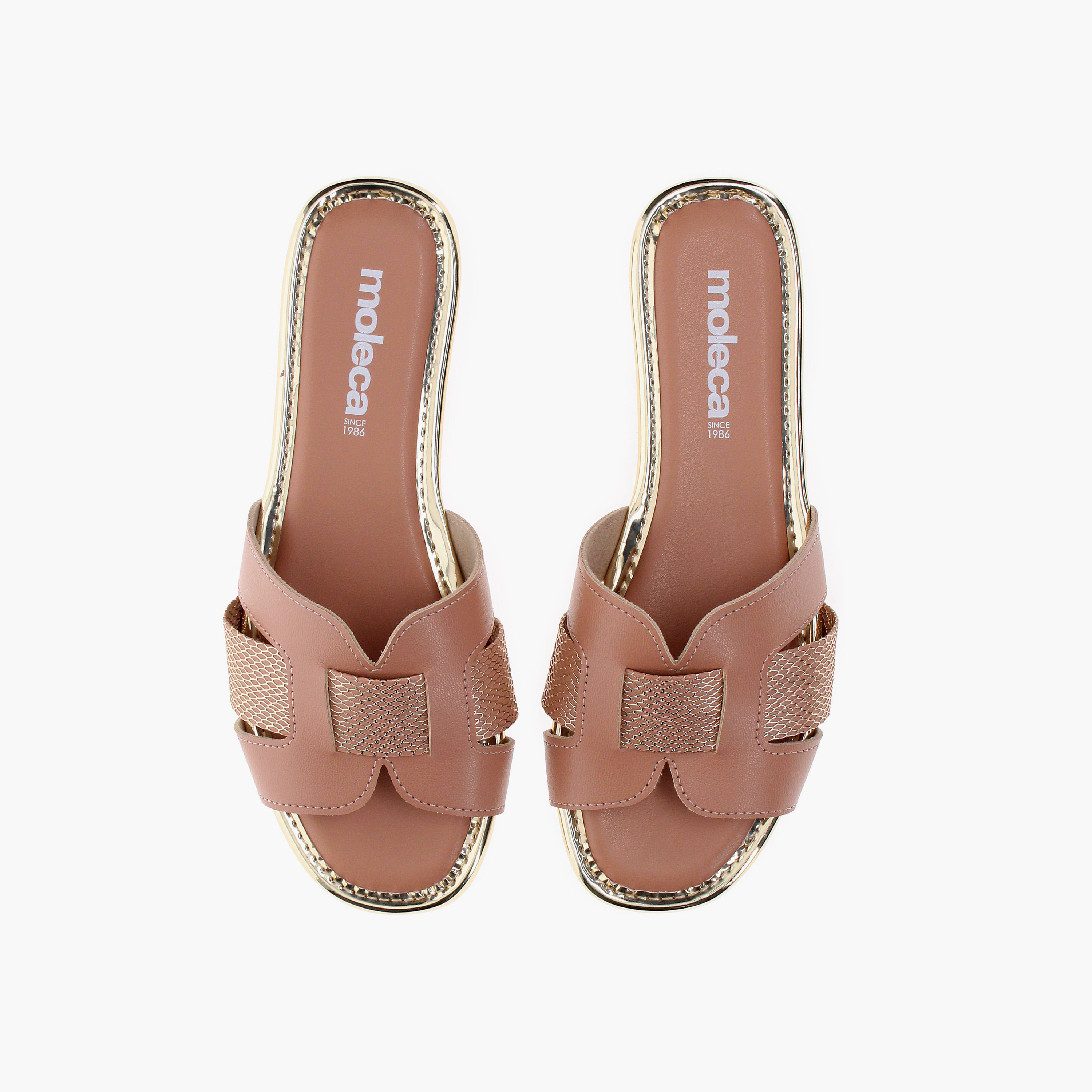 موليكا - صندل للنساء مسطح سهل الارتداء مزين بالكريستال | 5435-553-29850-102956-women-shoes-sandals-flats-image-2