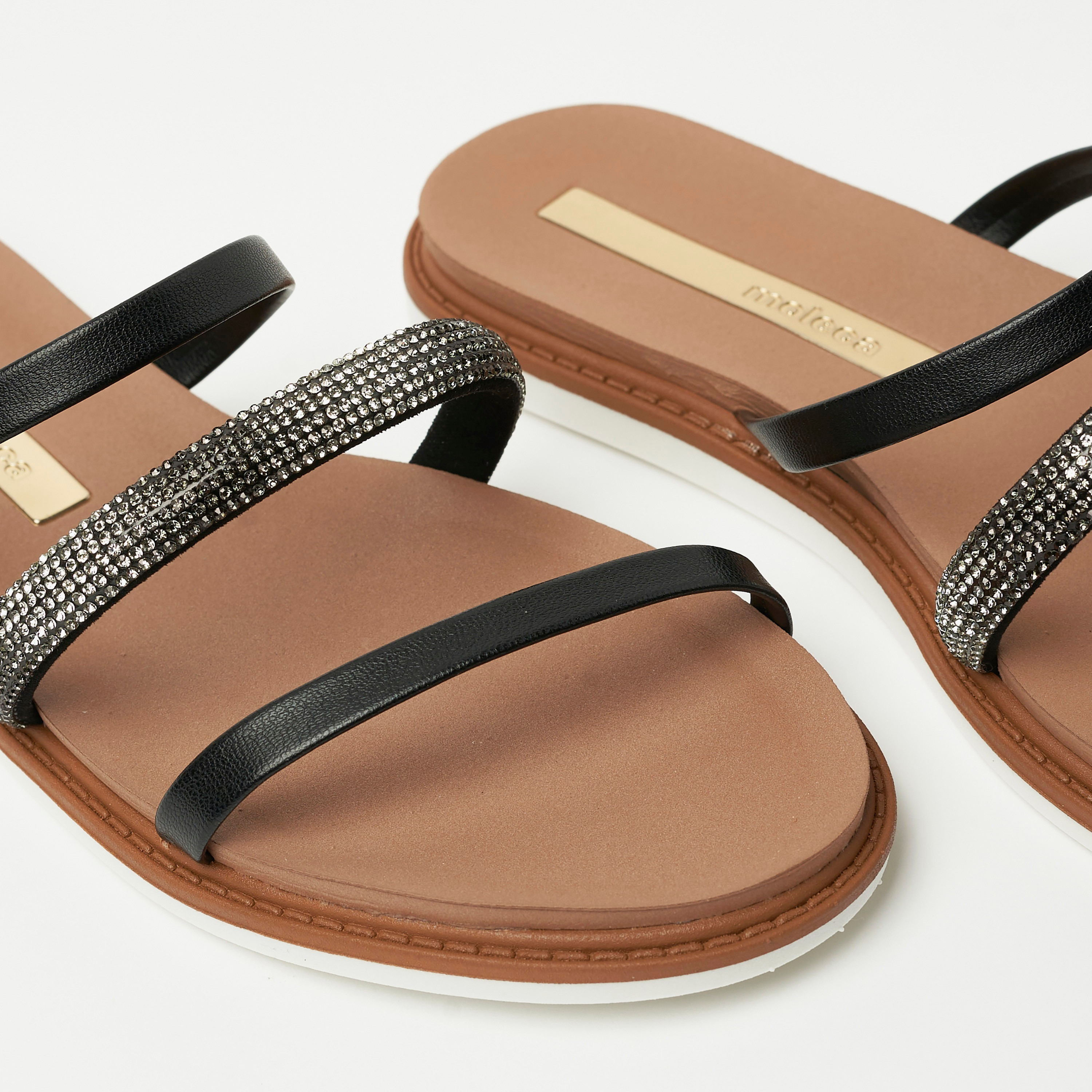 صندل نسائي شرائح مسطح مع لمسة من الكريستال من موليكا | 5443-130-16272-women-shoes-sandals-flats-image-5
