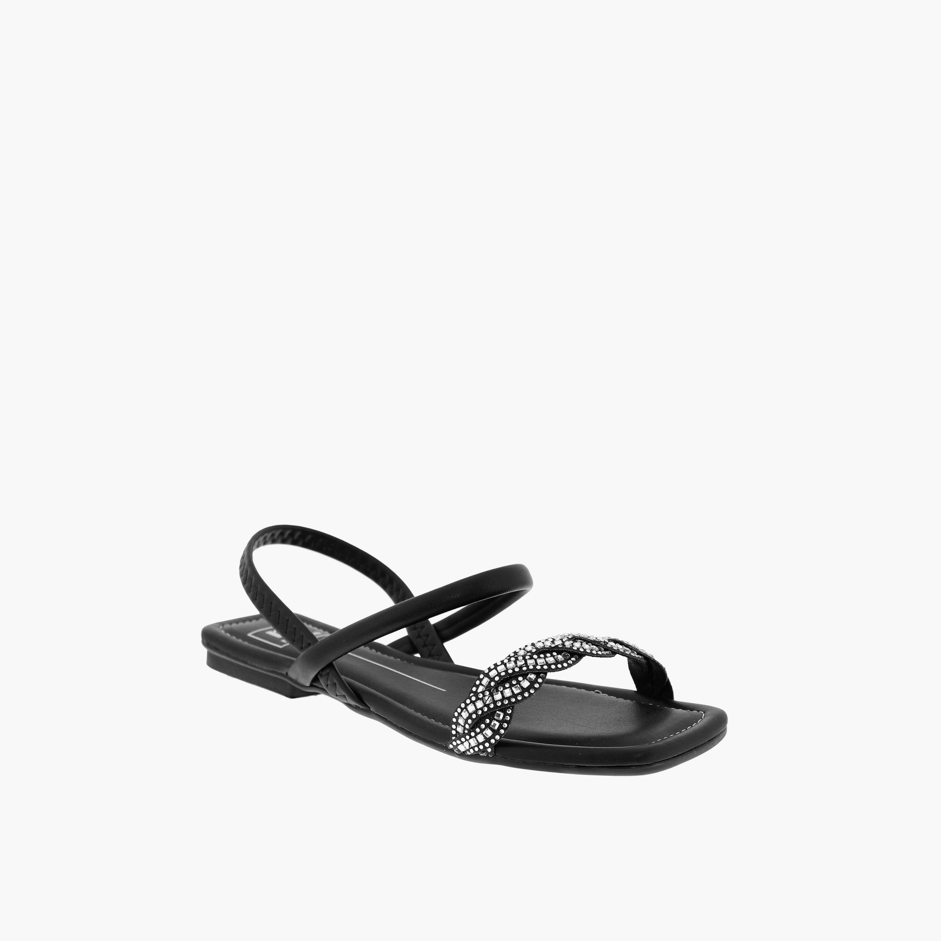 Moleca by Geoomnii Women's Elastic Caedi Slide Sandals | 5462-132-28186-94233        -women-shoes-sandals-flats-image-1