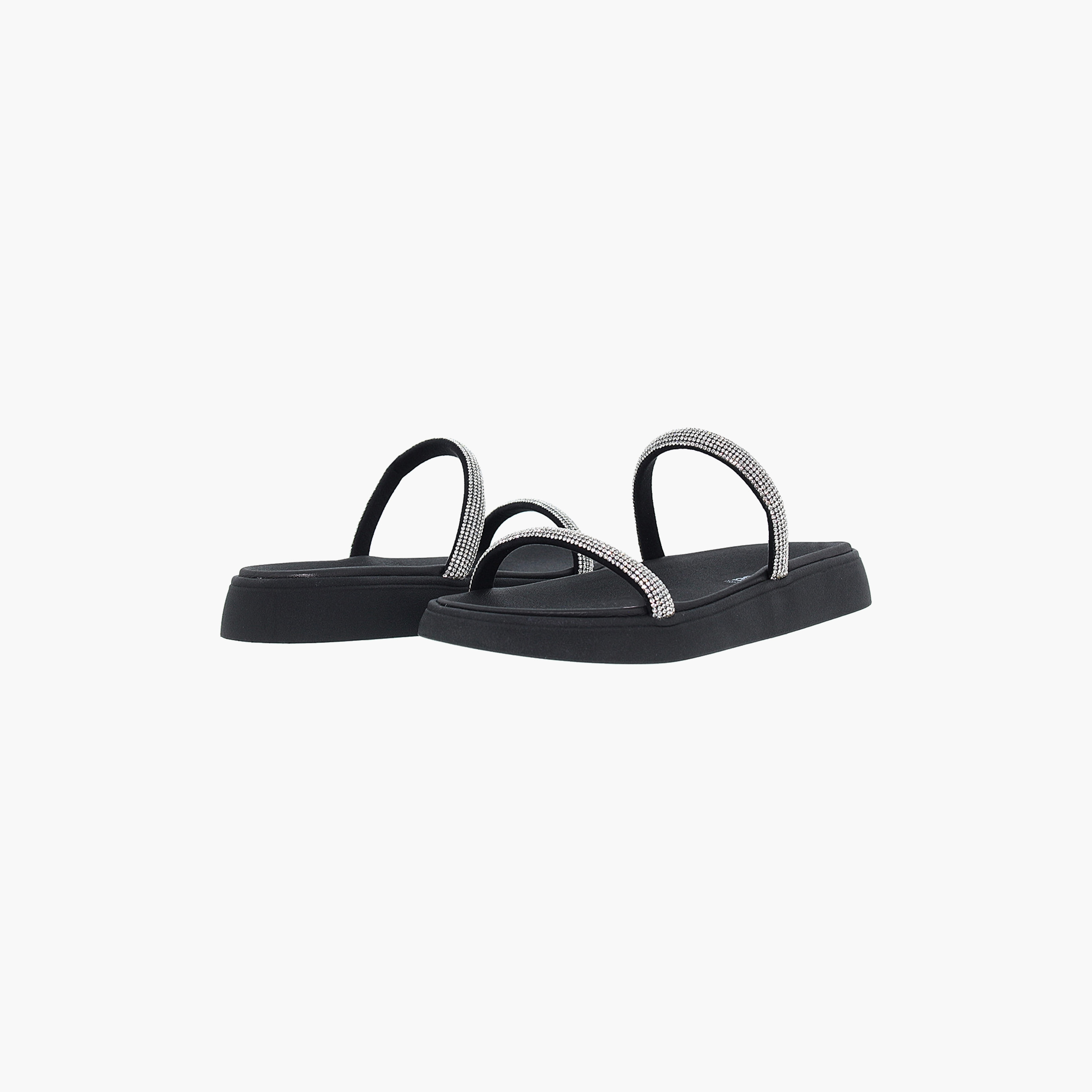 صندل نسائي مريح مسطح مع لمسة من الكريستال من موليكا | 5469-118-17591-women-shoes-sandals-flats-image-1