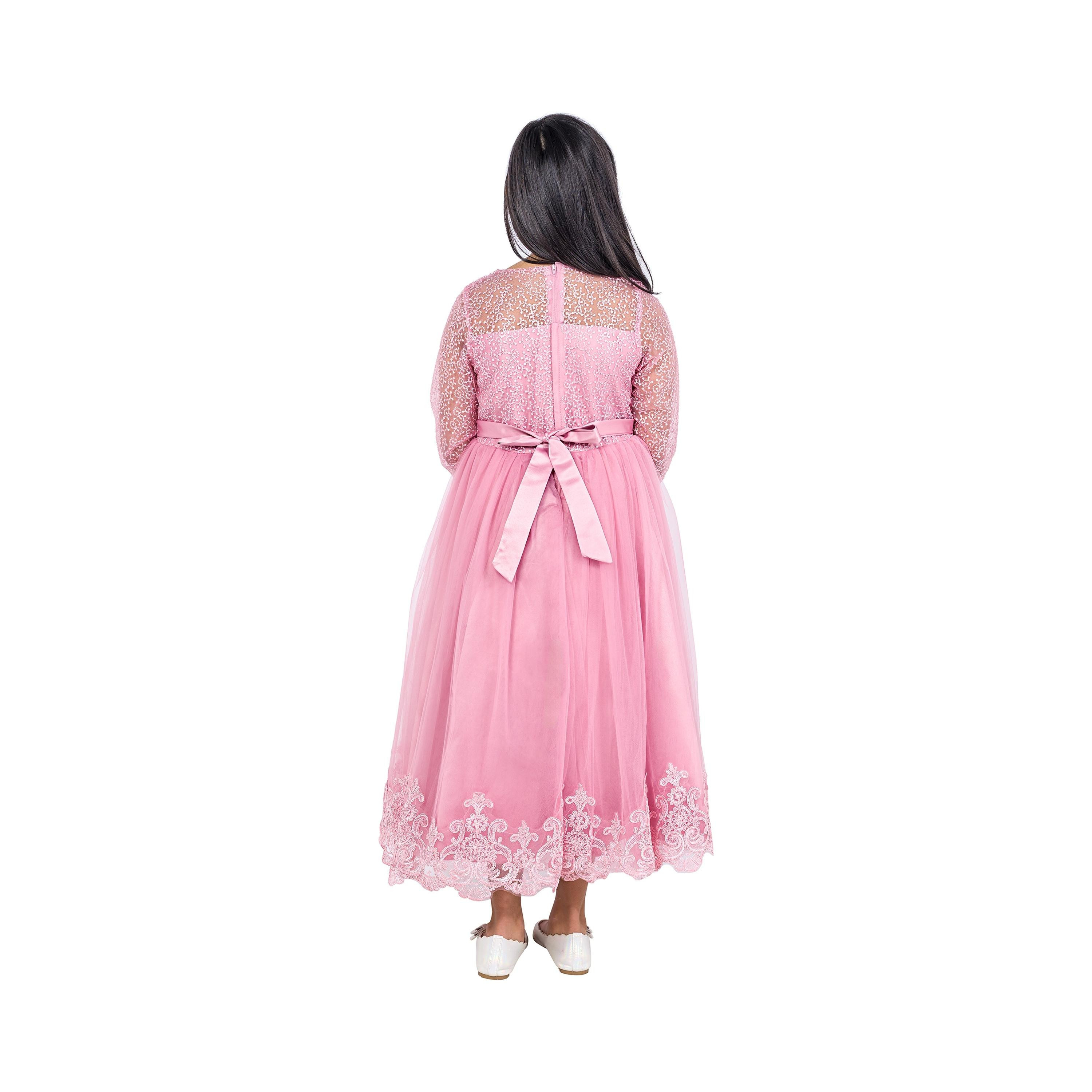 Babyqlo Embellished Long Sleeves Royal Blossom Ball Party Dress-girls-clothing-dressesandjumpsuits-image-2