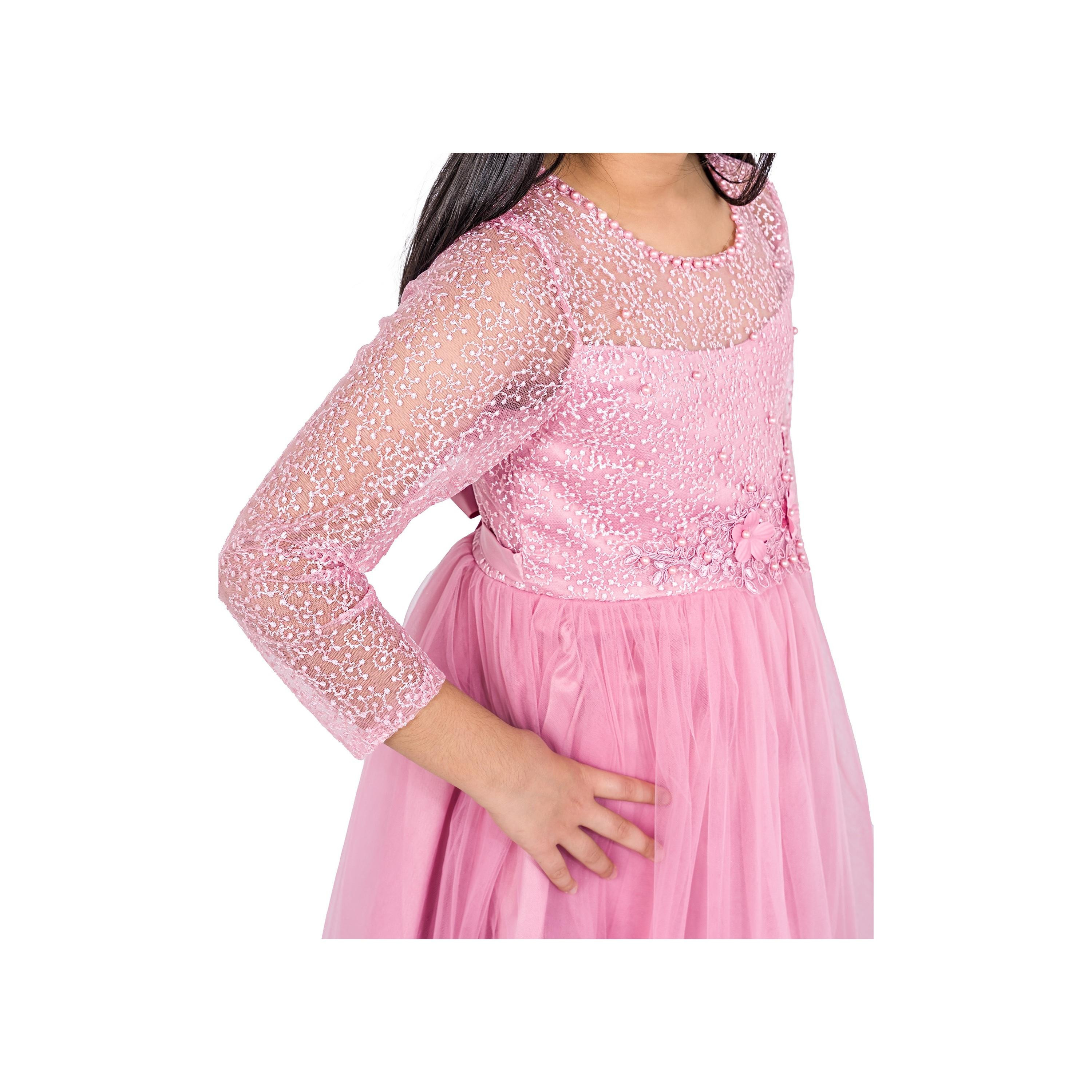 Babyqlo Embellished Long Sleeves Royal Blossom Ball Party Dress-girls-clothing-dressesandjumpsuits-image-4
