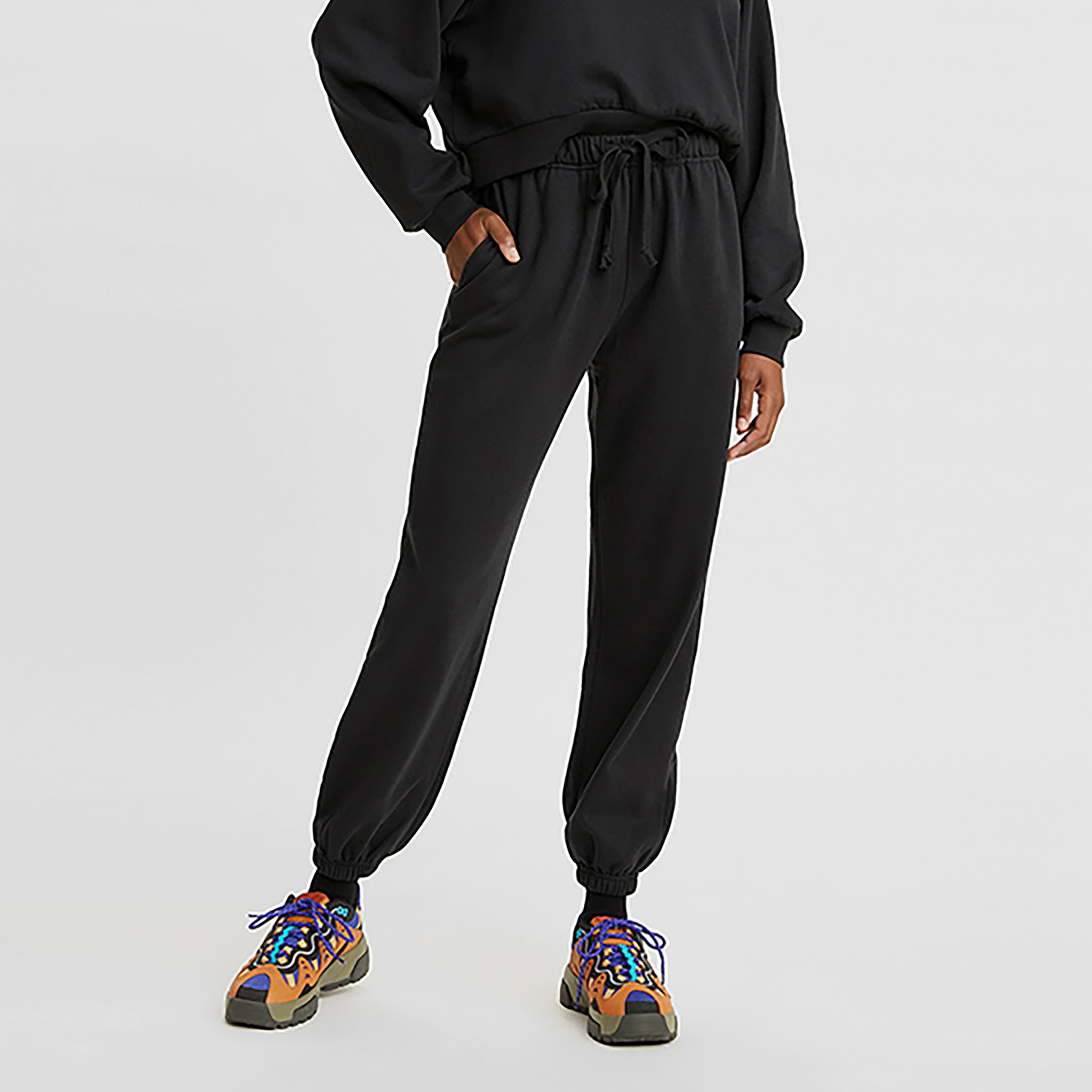 Levi's Plain Mid Rise Drawstring Women's Joggers-women-clothing-bottoms-joggers-image-1