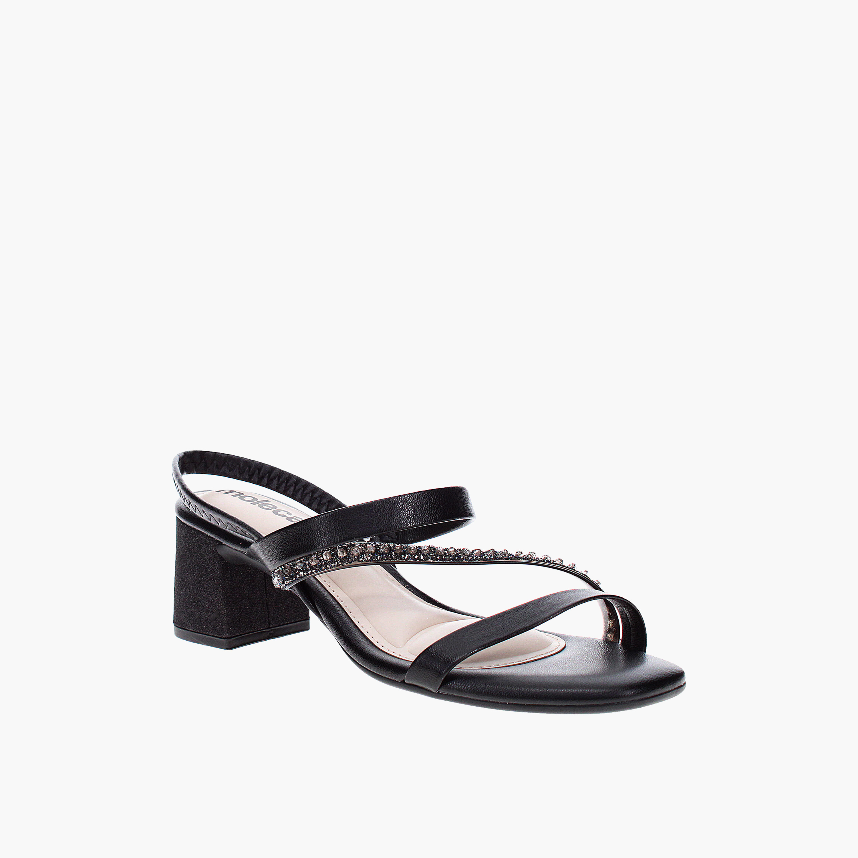 Moleca by Geoomnii Women's Elastic Aara Block Heels | 5496-102-27196-95683        -women-shoes-heels-image-1
