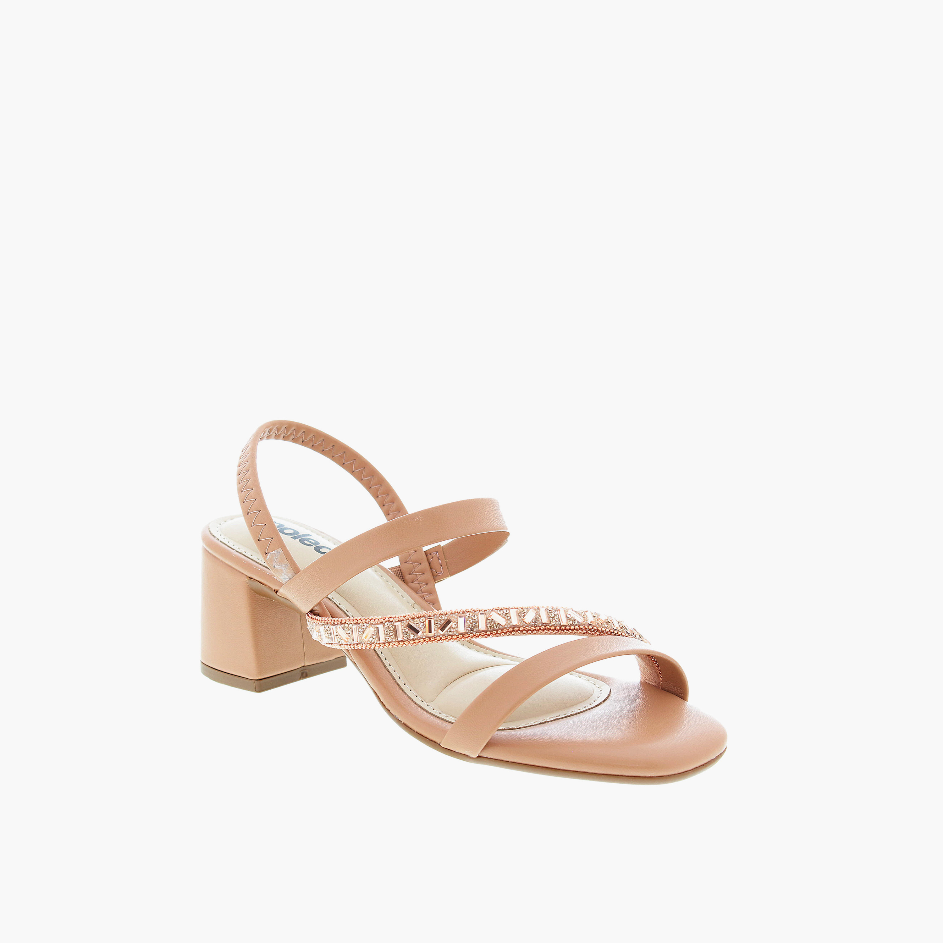 Moleca by Geoomnii Women's Elastic Baeethaeny Block Heels | 5496-102-28428-98356        -women-shoes-heels-image-1