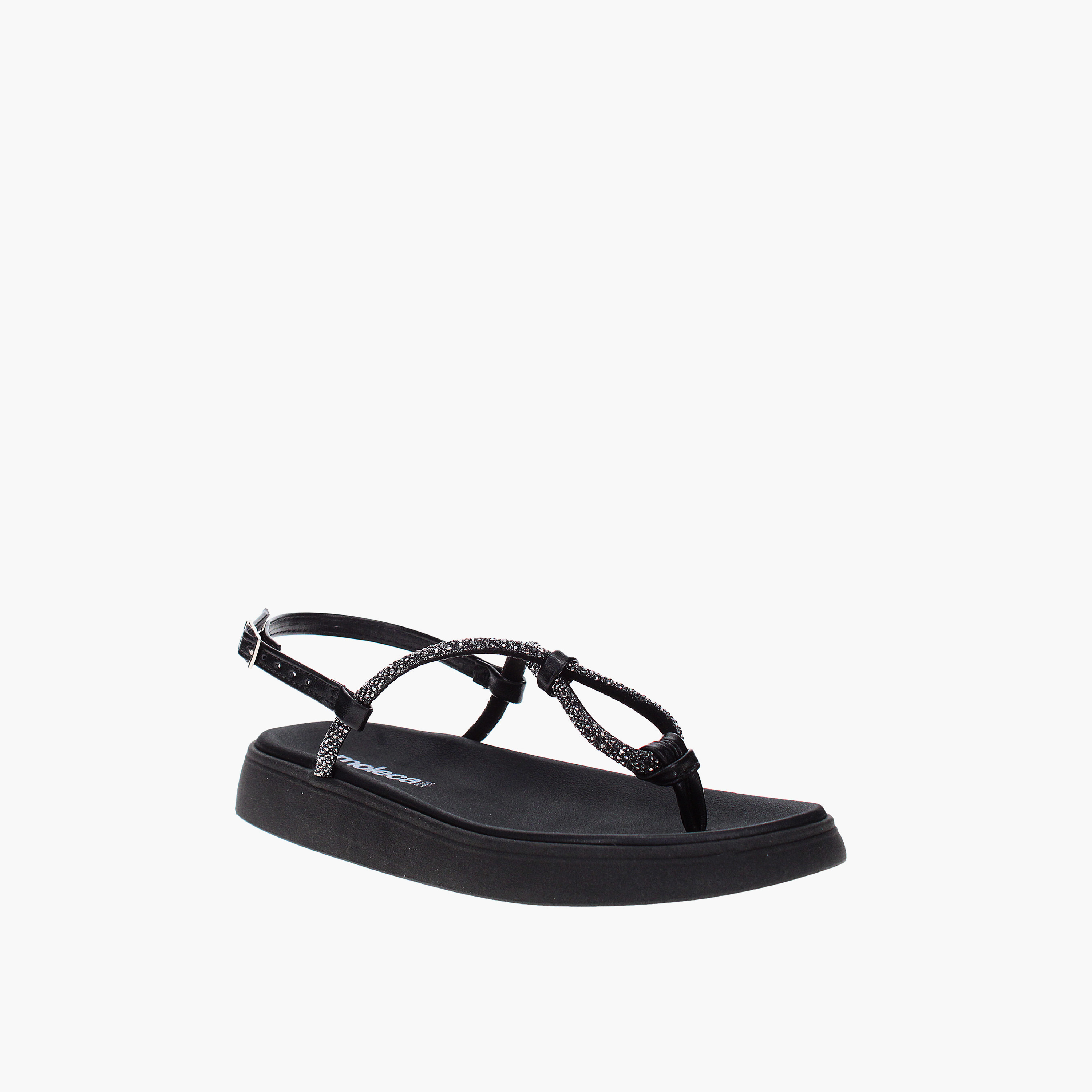 موليكا - صندل بشريط بين الأصابع وإبزيم آر للسيدات | 5499-100-11085-91292-women-shoes-sandals-flats-image-1