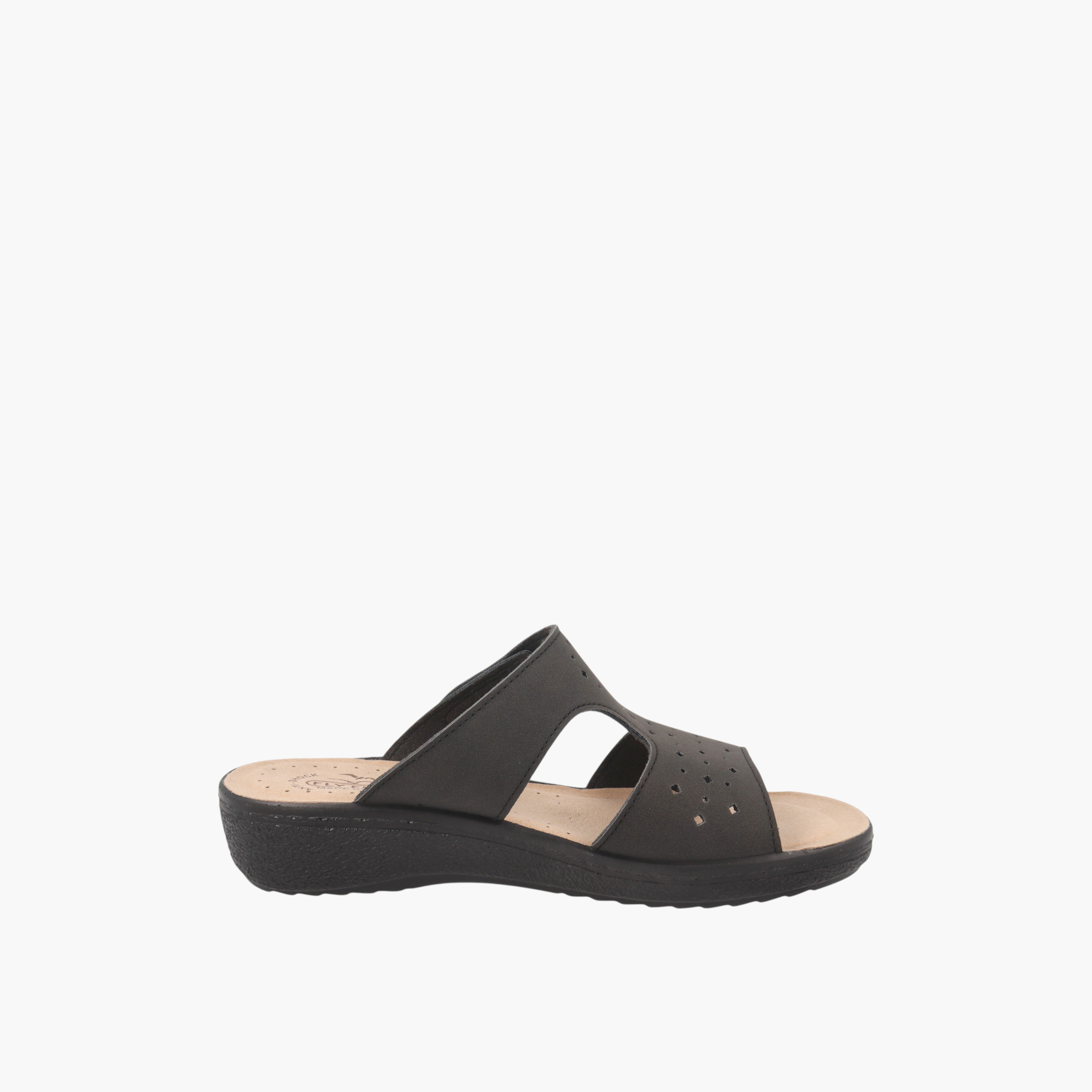 FlyFlot Cutout Detail Slip-On Sandals with Wedge Heels-women-shoes-sandals-heeled-image-2