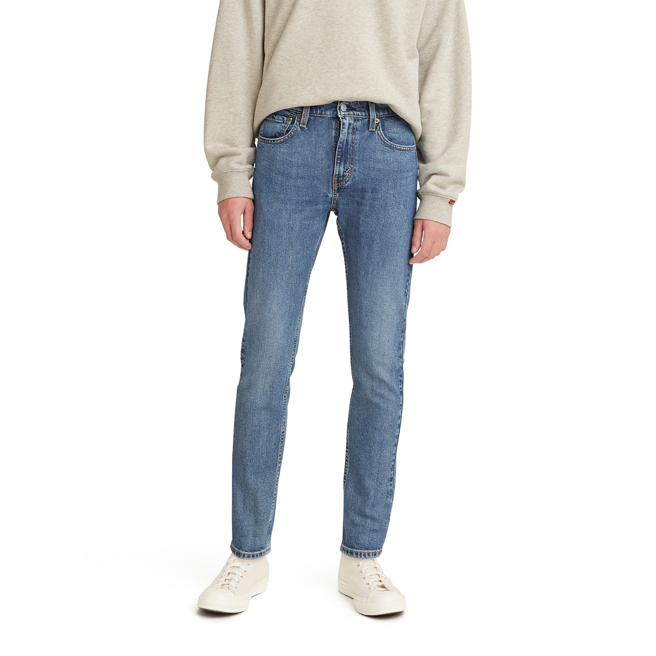 Levi's Men 514 Blue Solid Skinny Fit Jeans with Button & Zip Closure-men-clothing-bottoms-jeans-image-1