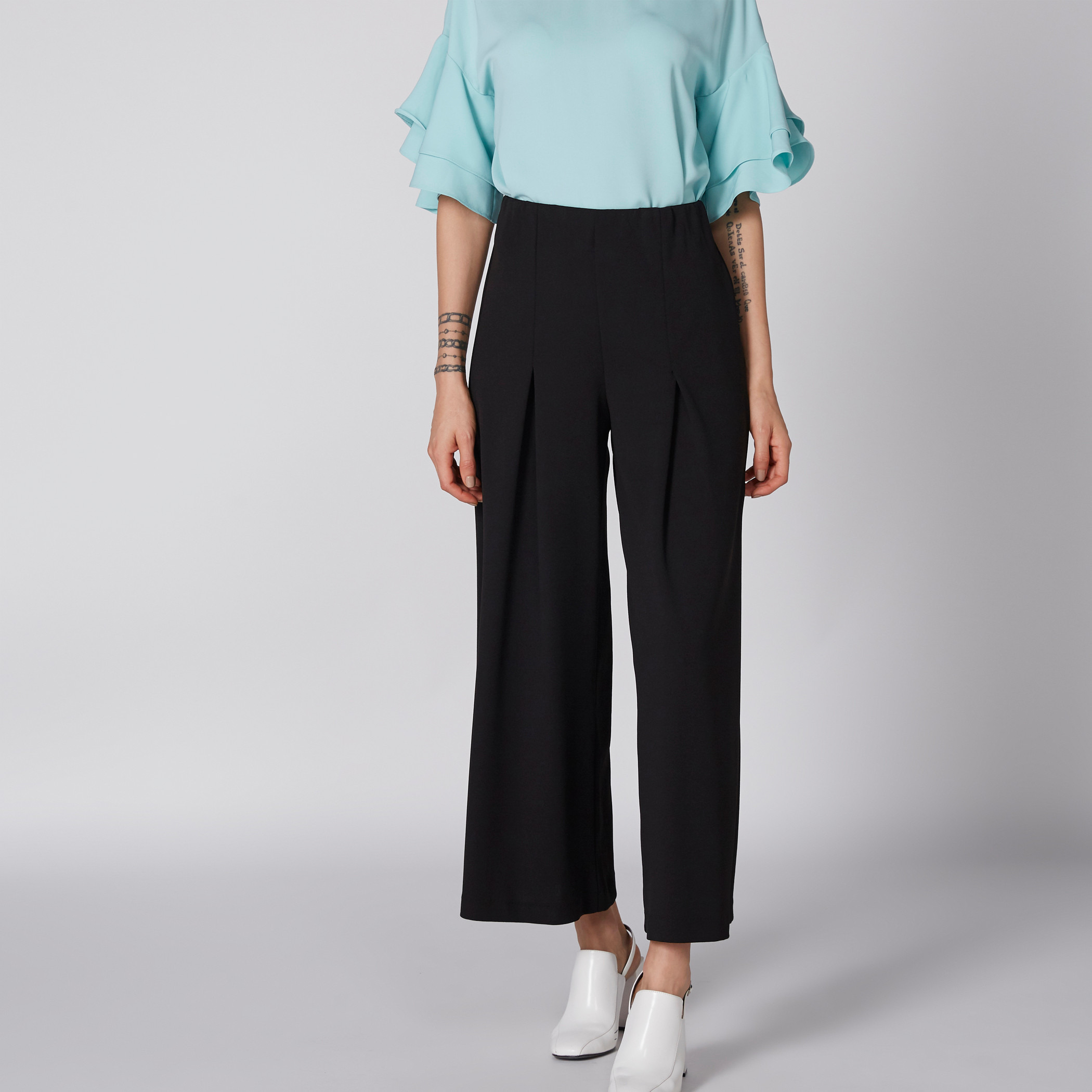 Flared palazzo pants online best sale