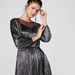 Textured Maxi Dress with Round Neck and Long Sleeves-Dresses-thumbnail-3