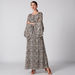 Printed Maxi Dress with Round Neck and Flared Sleeves-Dresses-thumbnail-2