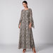 Printed Maxi Dress with Round Neck and Flared Sleeves-Dresses-thumbnailMobile-4