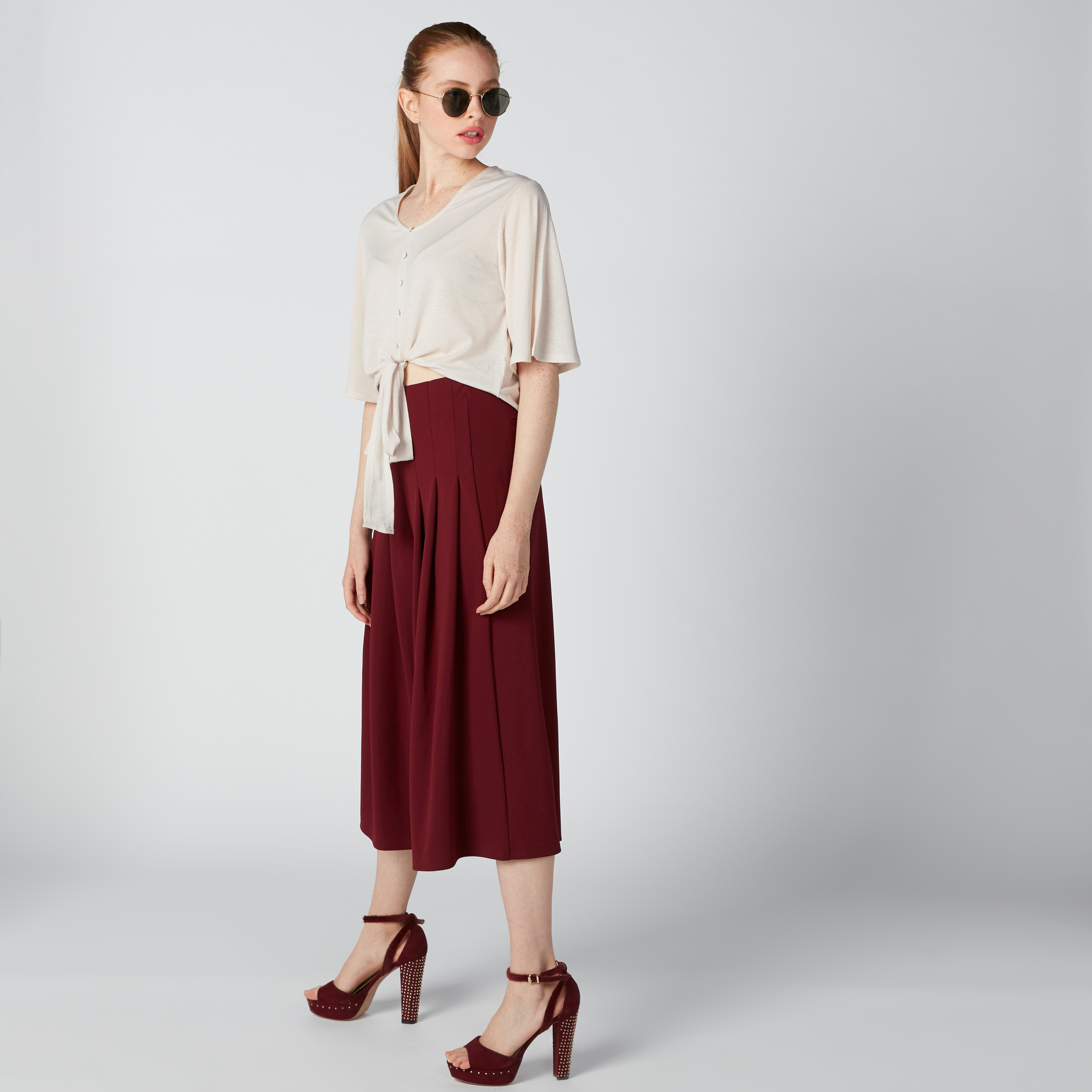 بلوزة بياقة V وأربطة وأزرار-women-clothing-shirtsandblouses-blouses-image-3