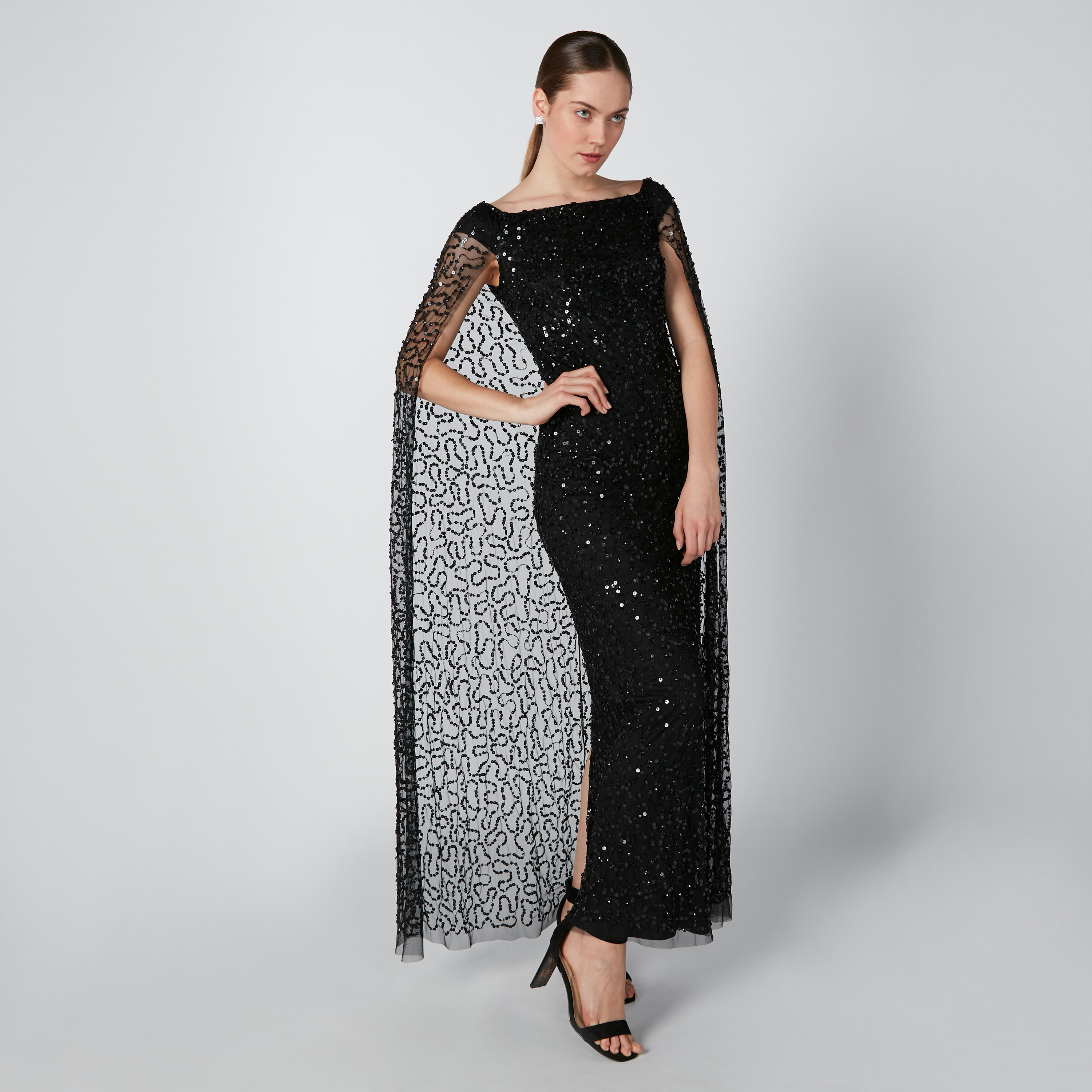 فستان طويل بفتحة وتفاصيل ترتر-women-clothing-dresses-image-4