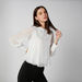 Textured Top with Round Neck and Long Sleeves-Shirts and Blouses-thumbnail-2