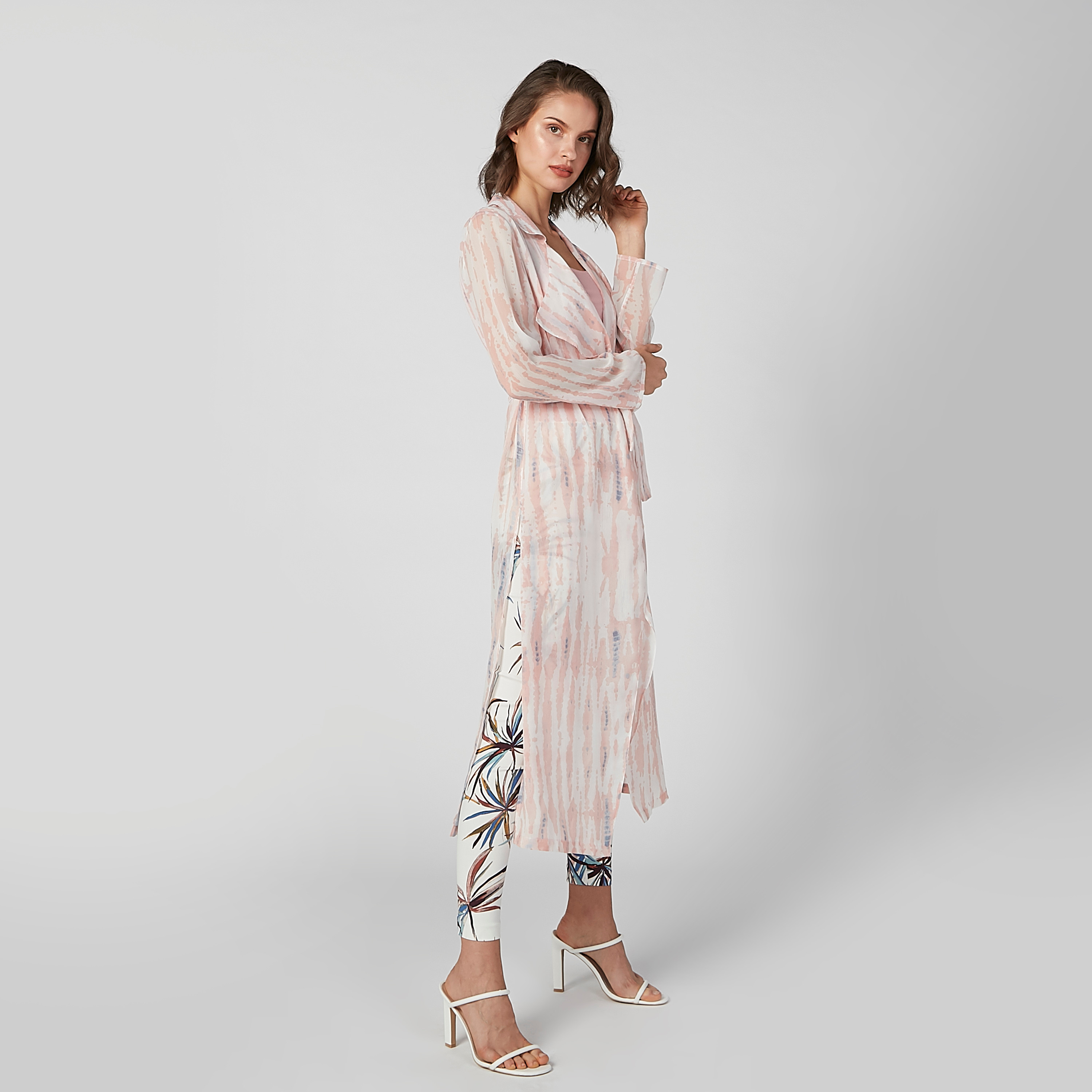Printed Longline Shrug with Long Sleeves and Tie Ups-women-winterwear-cardigansandjumpers-cardigans-image-3