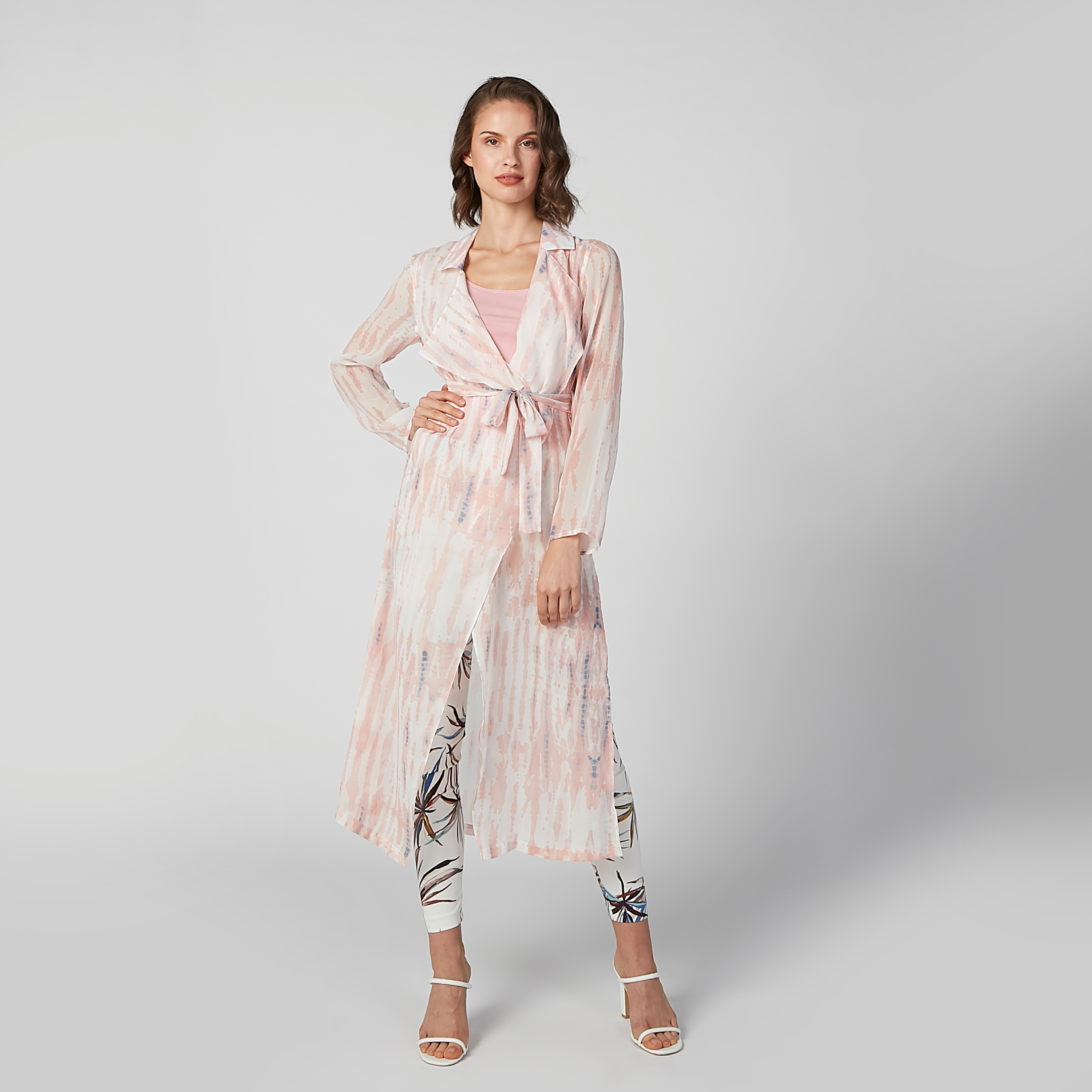 Printed Longline Shrug with Long Sleeves and Tie Ups-women-winterwear-cardigansandjumpers-cardigans-image-5