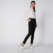 Skinny Fit Plain Mid Waist Trousers with Pocket Detail and Belt Loops-Pants-thumbnail-0