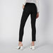 Skinny Fit Plain Mid Waist Trousers with Pocket Detail and Belt Loops-Pants-thumbnail-1