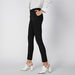 Skinny Fit Plain Mid Waist Trousers with Pocket Detail and Belt Loops-Pants-thumbnailMobile-3