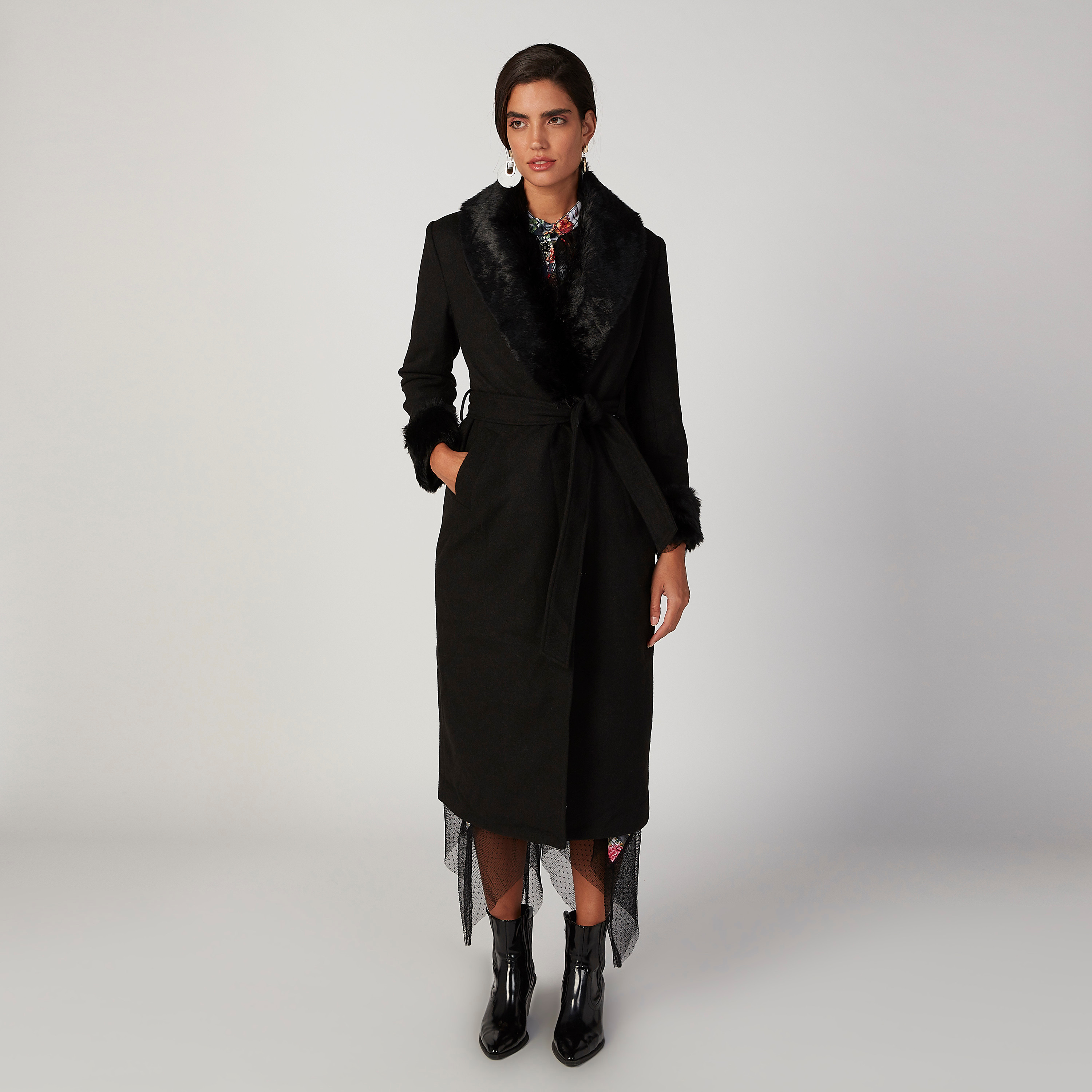 Textured Parka Jacket with Long Sleeves and Tie Ups-women-winterwear-coatsandjackets-jackets-image-1