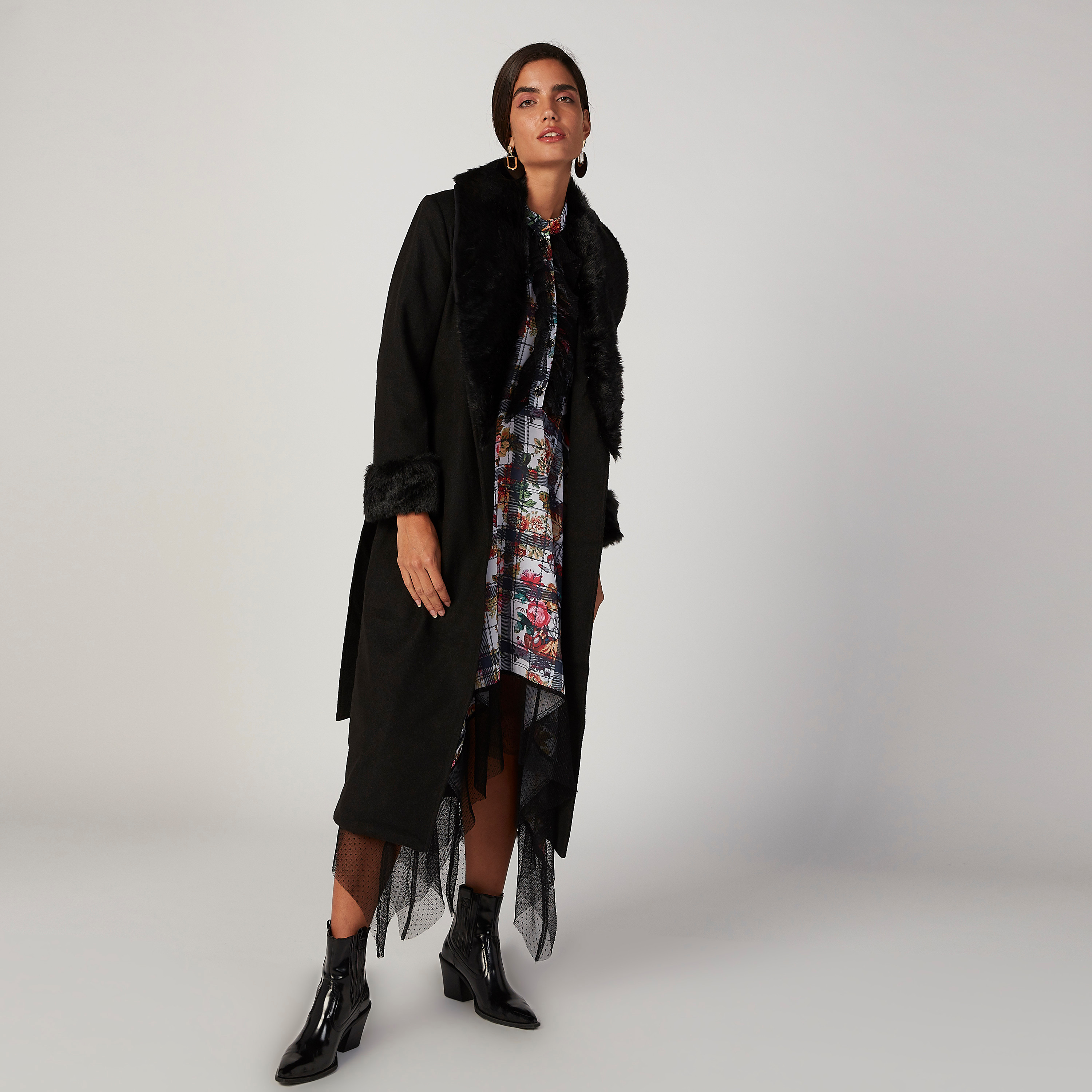 Textured Parka Jacket with Long Sleeves and Tie Ups-women-winterwear-coatsandjackets-jackets-image-2