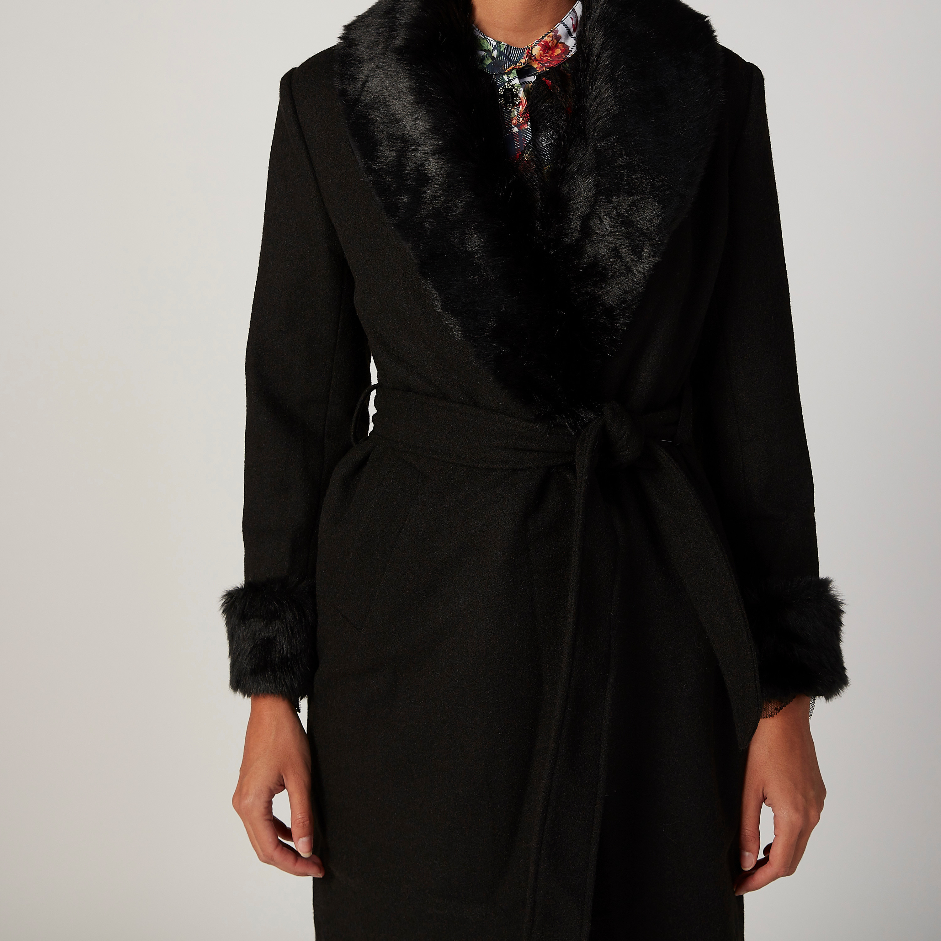 Textured Parka Jacket with Long Sleeves and Tie Ups-women-winterwear-coatsandjackets-jackets-image-3