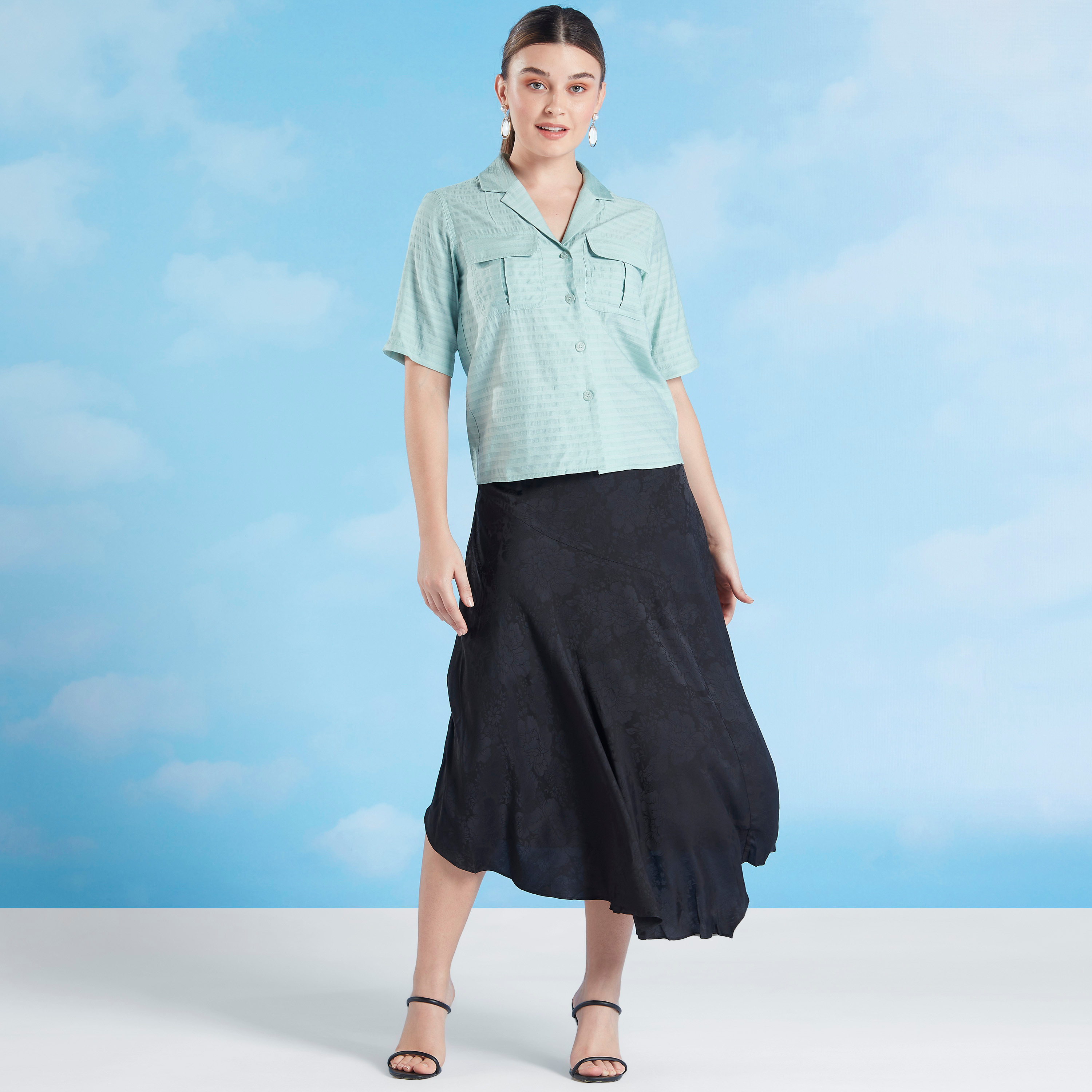 新品♡ bonjour skirt dress ＆scarf 8Y♡ Elastic Broderie Fit & Flare Midaxi Skirt | Love, Bonito US