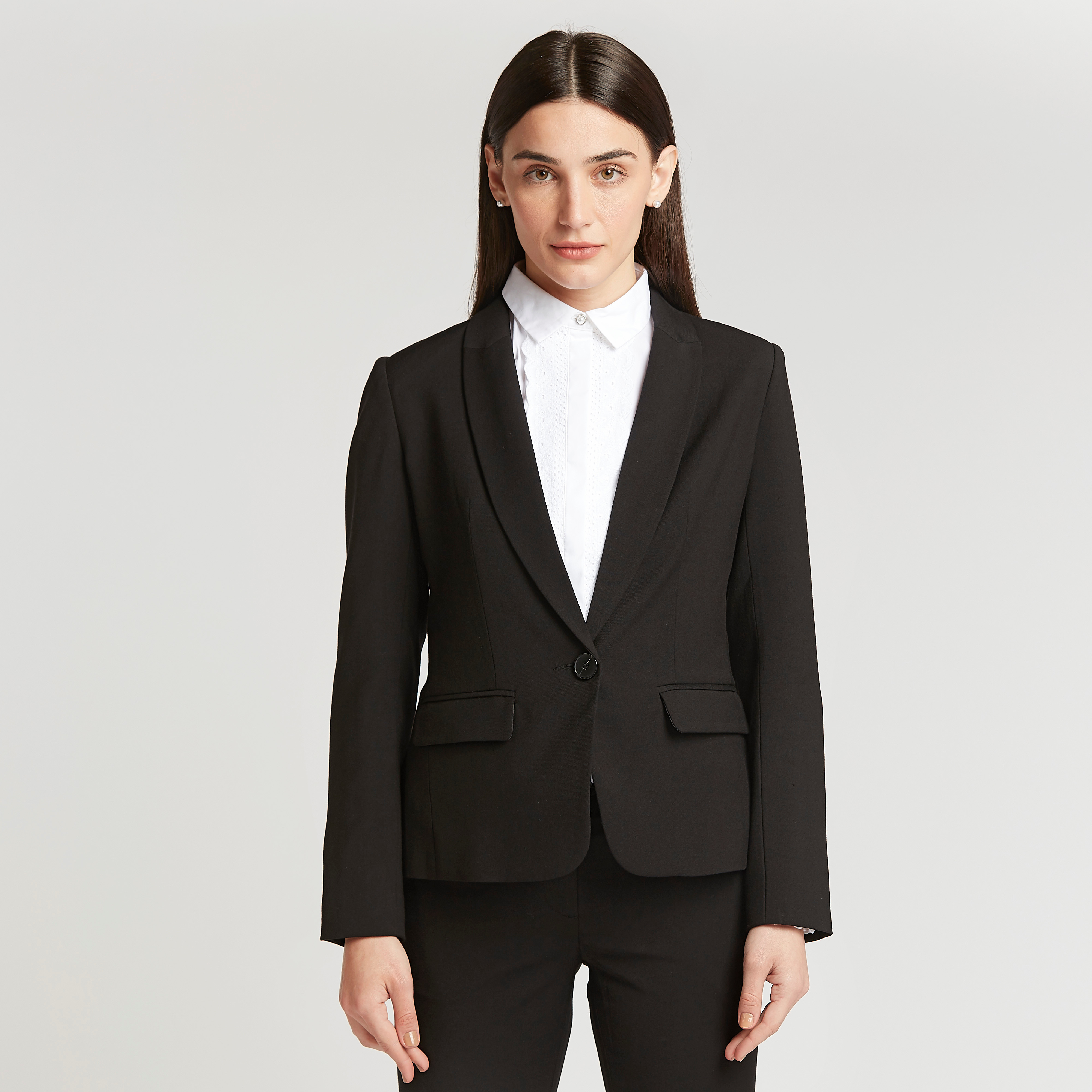 Solid Blazer with Long Sleeves and Notched Lapel-women-clothing-coatsandjackets-blazers-image-5