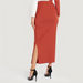 Ribbed Pencil Fit Midi Skirt with Elasticated Waistband-Skirts-thumbnail-3