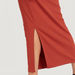 Ribbed Pencil Fit Midi Skirt with Elasticated Waistband-Skirts-thumbnail-4