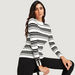 Striped High Neck Sweater with Long Sleeves-Sweaters-thumbnail-0