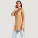 Solid Collared Tunic with Long Sleeves-Tunics-thumbnail-4