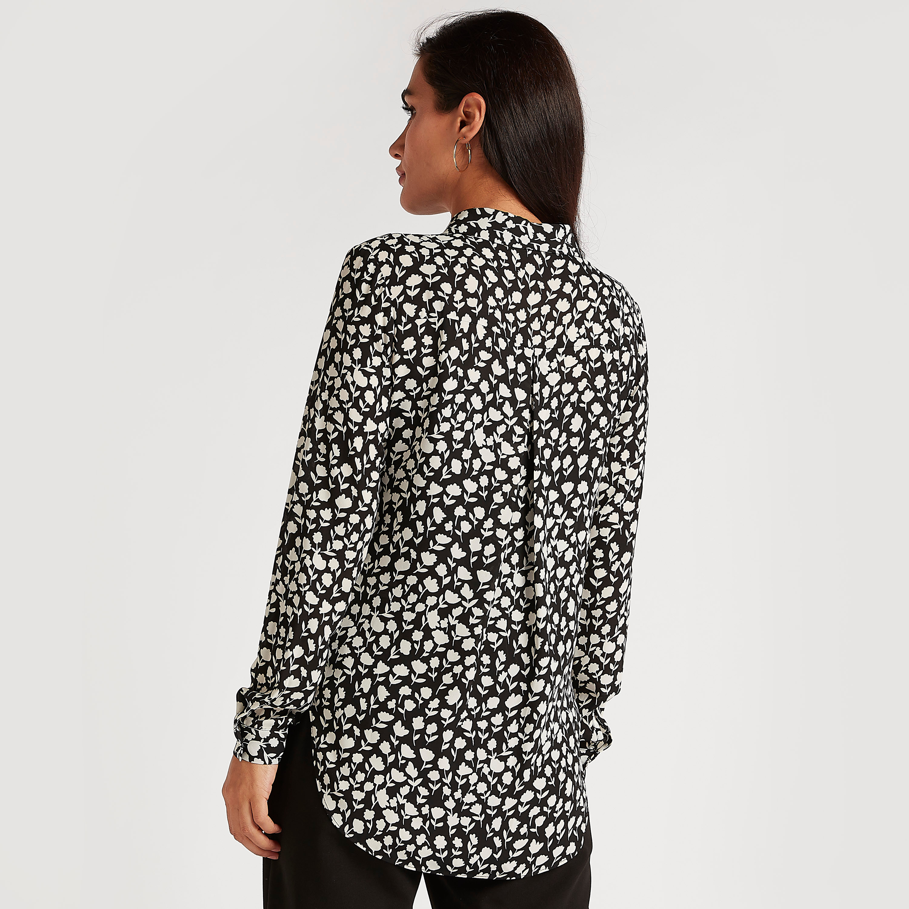 Floral Print Shirt with Long Sleeves-women-clothing-shirtsandblouses-shirts-image-4