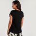 Lace Detailed Crew Neck Top with Cap Sleeves-Shirts & Blouses-thumbnailMobile-3