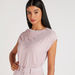 Lace Detailed Crew Neck Top with Cap Sleeves-Shirts & Blouses-thumbnailMobile-0