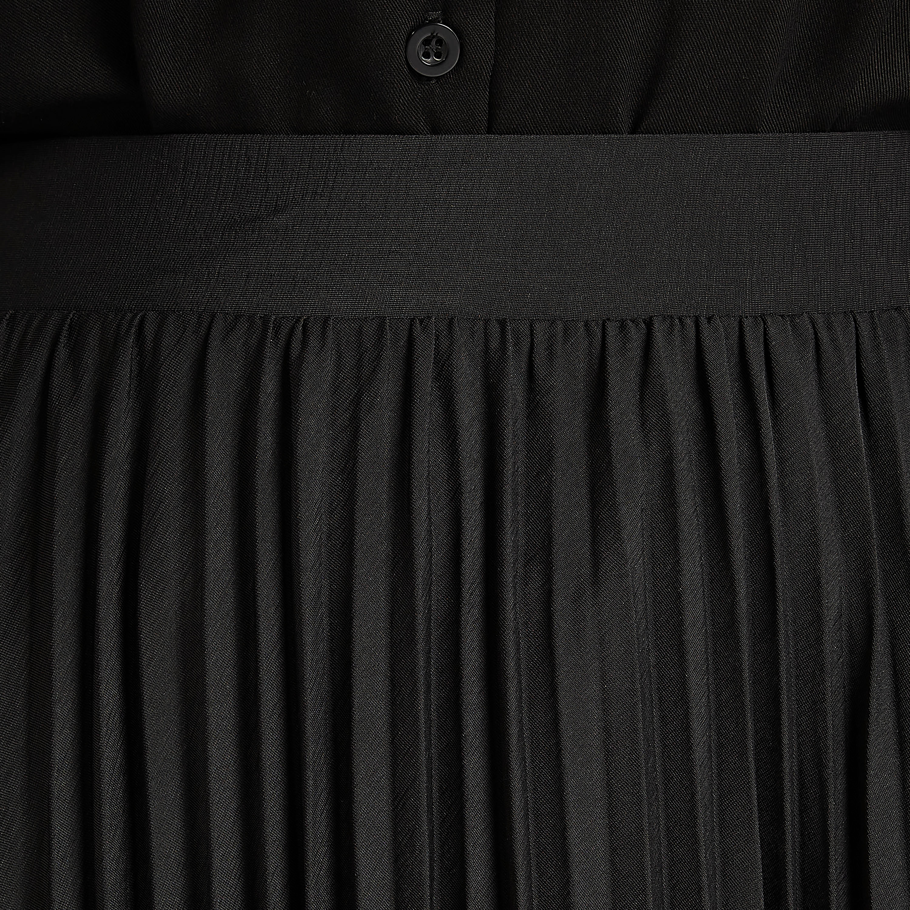 Pleated Midi A-line Skirt with Elasticated Waistband-women-clothing-skirts-image-3