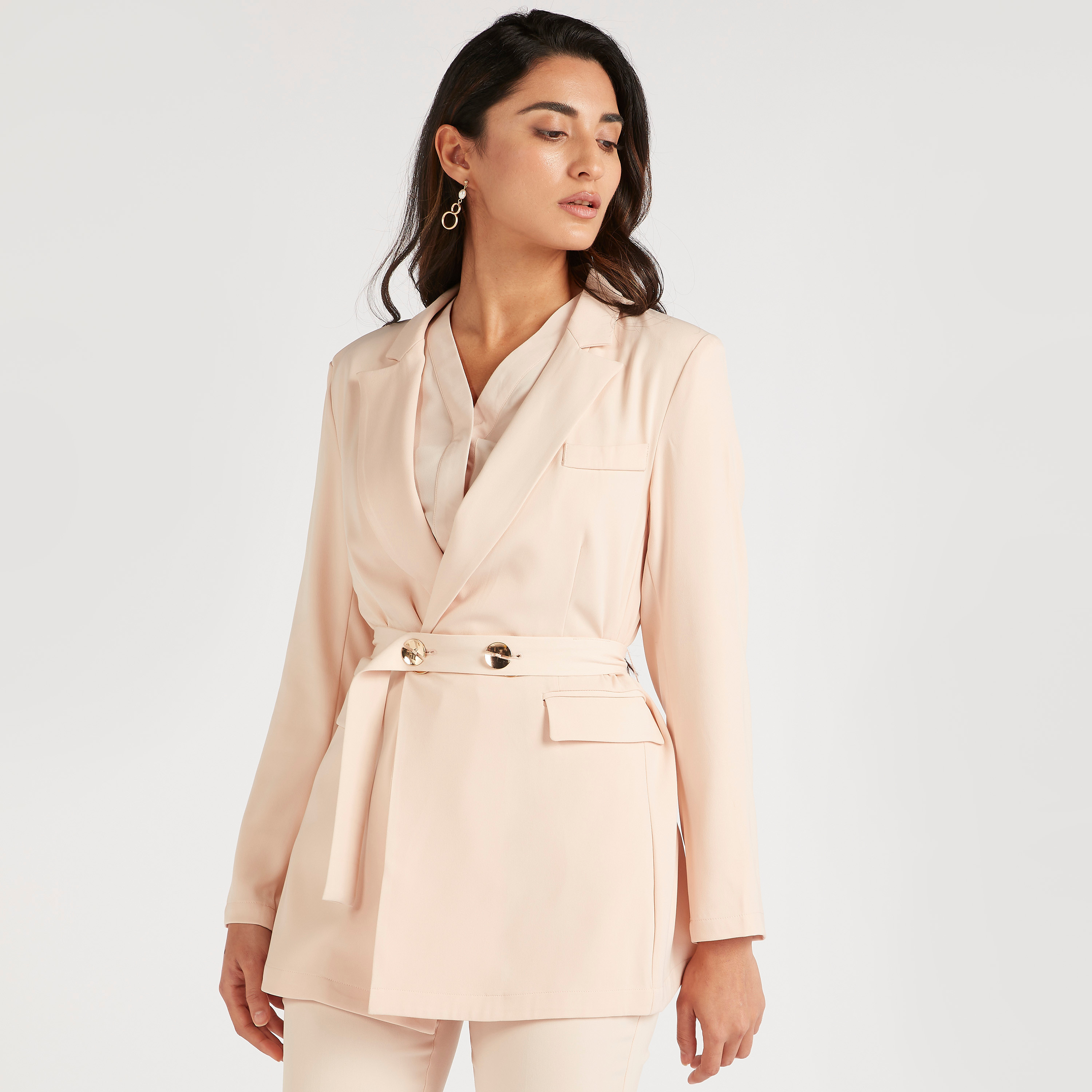 Longline deals belted blazer