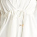 Solid Top with Mandarin Collar and Drawstring Waist-Shirts and Blouses-thumbnailMobile-2