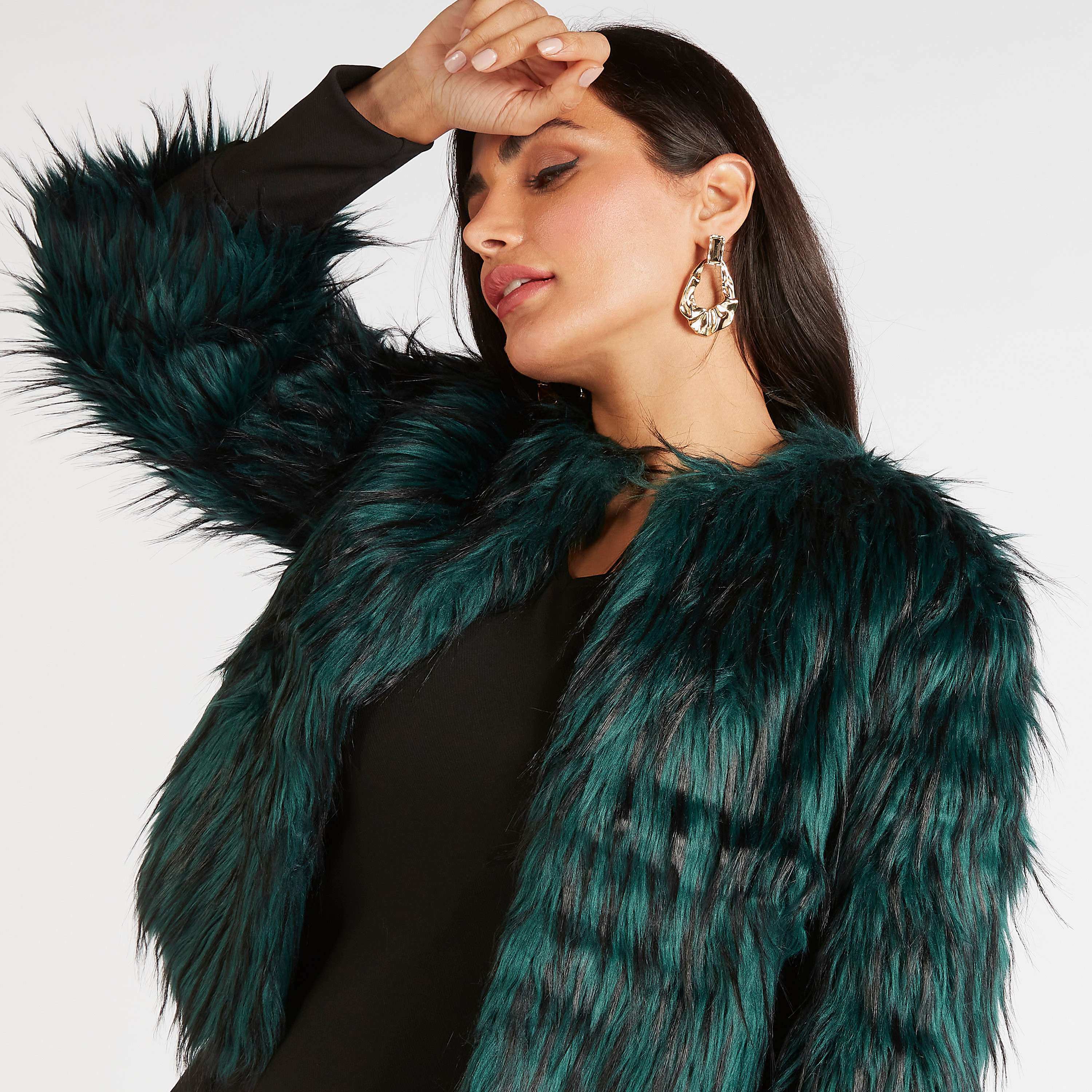 Only faux 2024 fur jacket