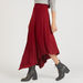 Solid Asymmetric Midi Skirt with Elasticated Waistband-Skirts-thumbnailMobile-0