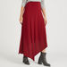 Solid Asymmetric Midi Skirt with Elasticated Waistband-Skirts-thumbnailMobile-4