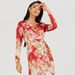 Floral Print Maxi Wrap Dress with Long Sleeves-Dresses-thumbnail-1